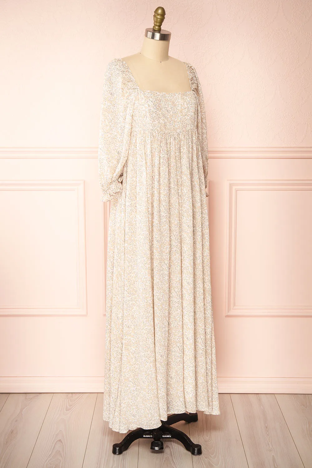 Ninon | Patterned Square Neck Maxi Dress with Empire Waist sold by Boutique 1861 product image thumbnail 4