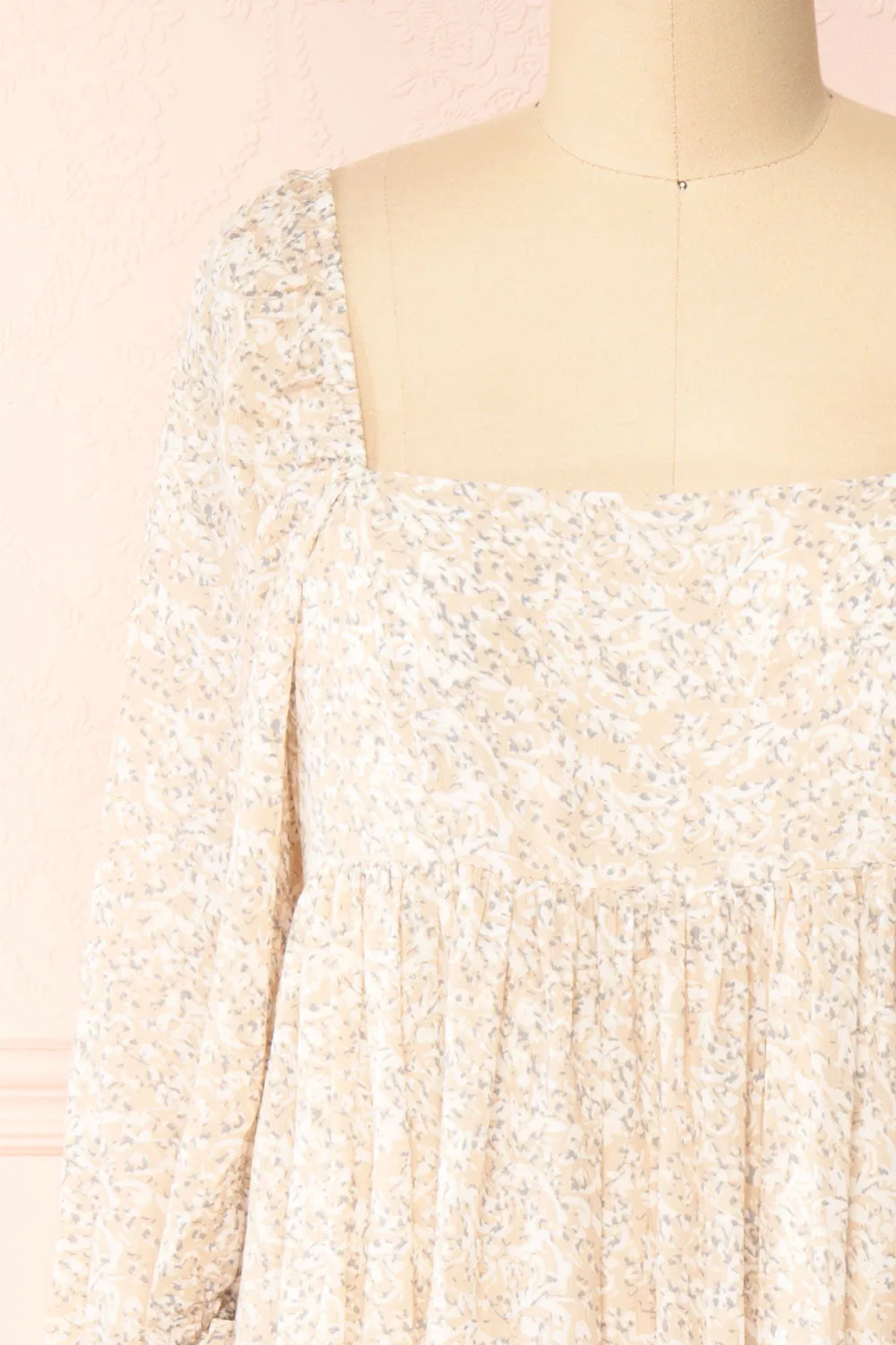 Ninon | Patterned Square Neck Maxi Dress with Empire Waist sold by Boutique 1861 product image thumbnail 3