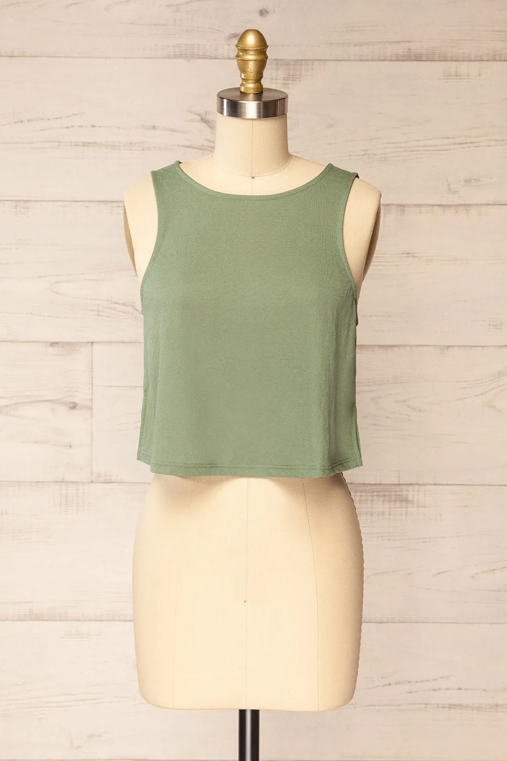 Calabar Sage | Boxy Tank Top w/ Small Slits sold by Boutique 1861