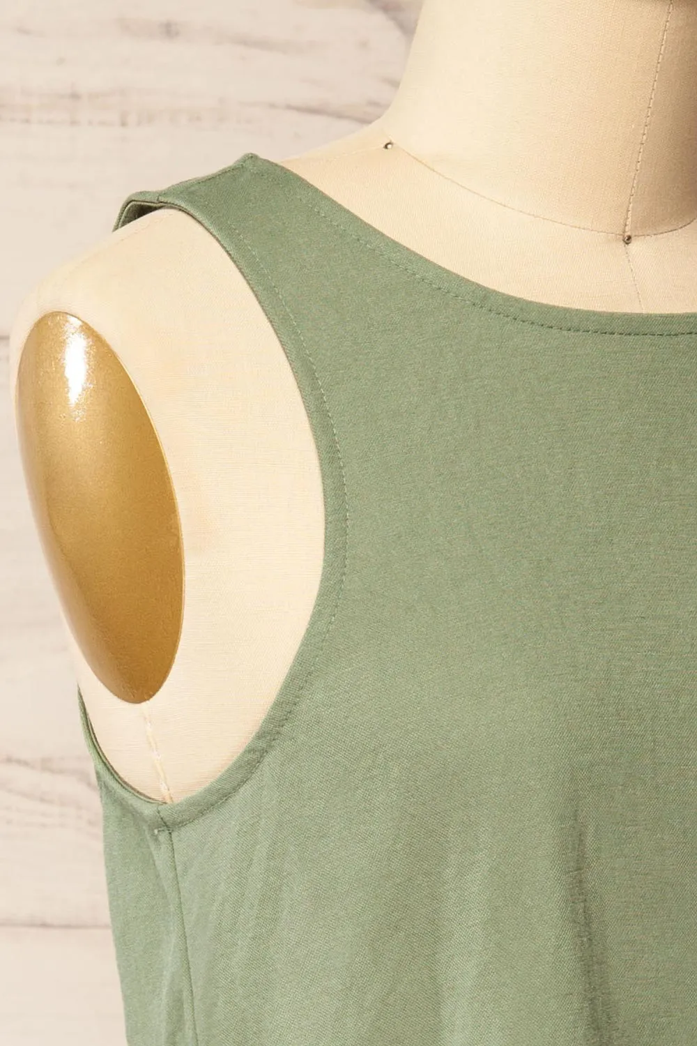 Calabar Sage | Boxy Tank Top w/ Small Slits sold by Boutique 1861 product image thumbnail 4
