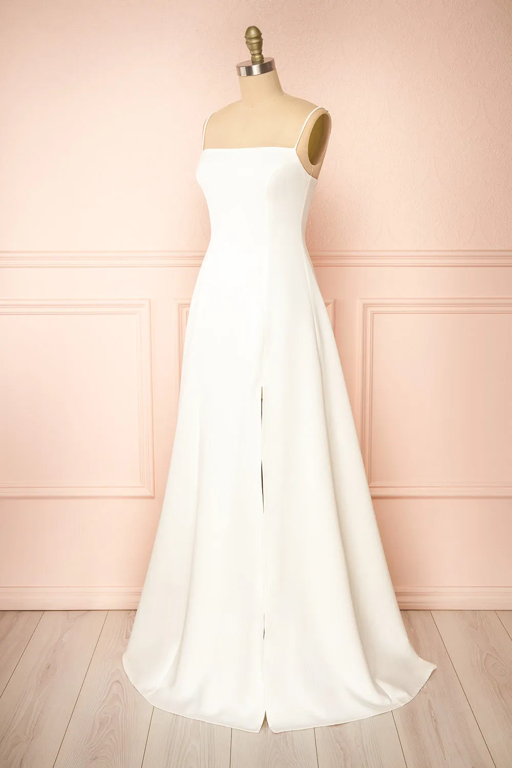 Estella Ivory | Maxi A-line Dress w/ Slit sold by Boutique 1861 product image thumbnail 4