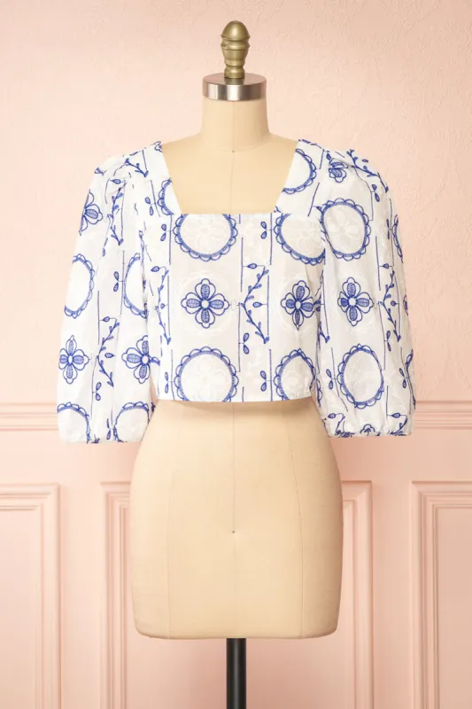 Pixy | Crop Top w/ Embroidery sold by Boutique 1861