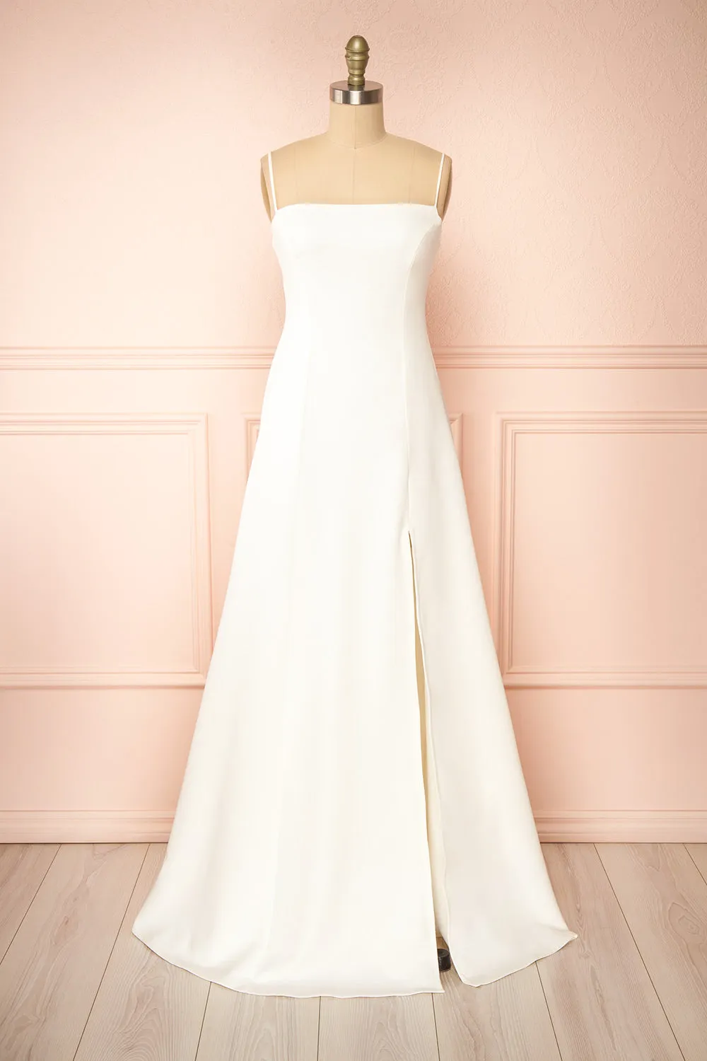 Estella Ivory | Maxi A-line Dress w/ Slit sold by Boutique 1861