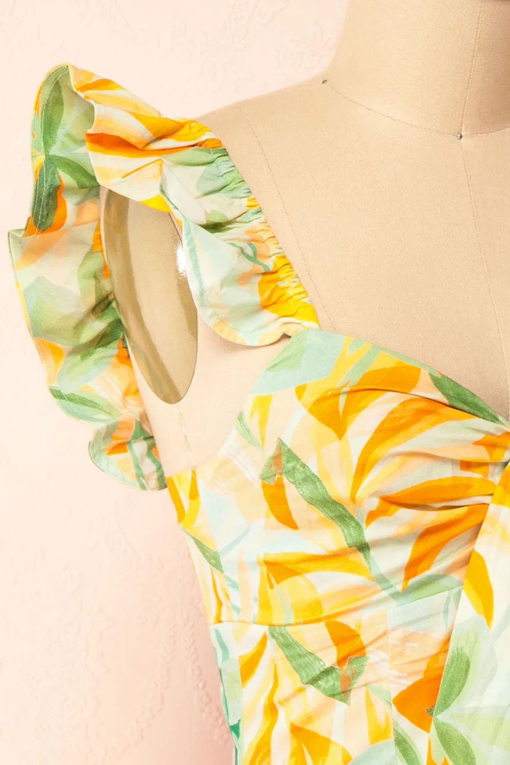Dolabella | Short Colourful Dress w/ Leaves Motif sold by Boutique 1861 product image thumbnail 5