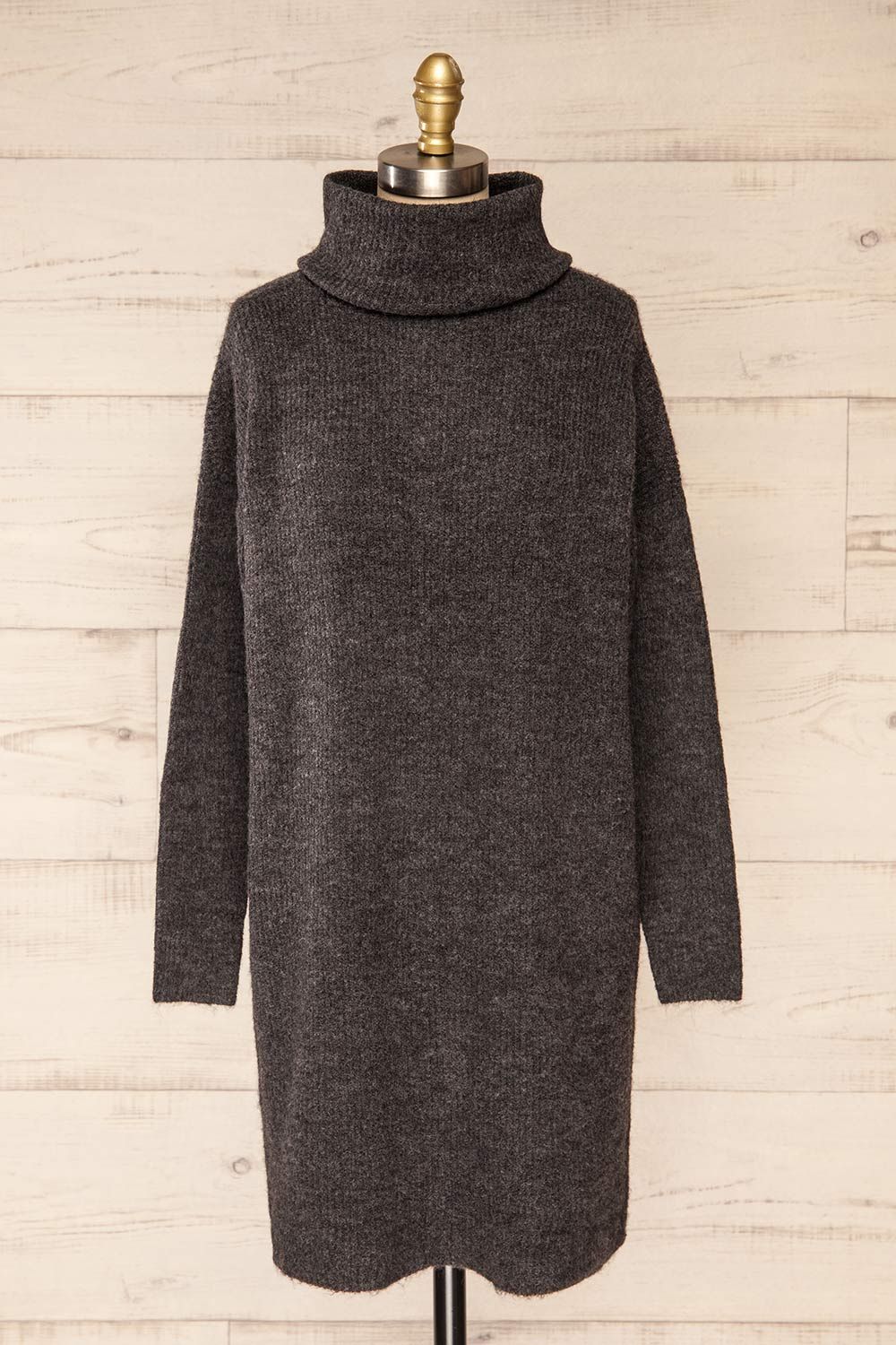 Koror Grey | Knit Turtleneck Sweater Dress sold by Boutique 1861
