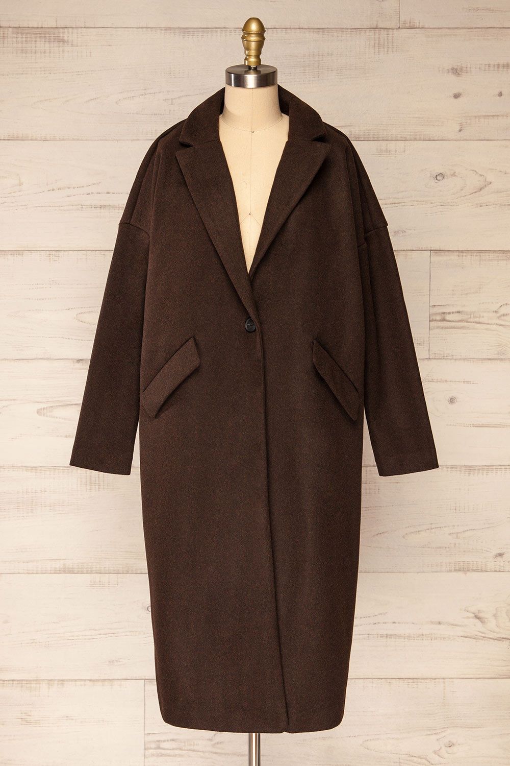 Emerson | Brown Felt Coat sold by Boutique 1861