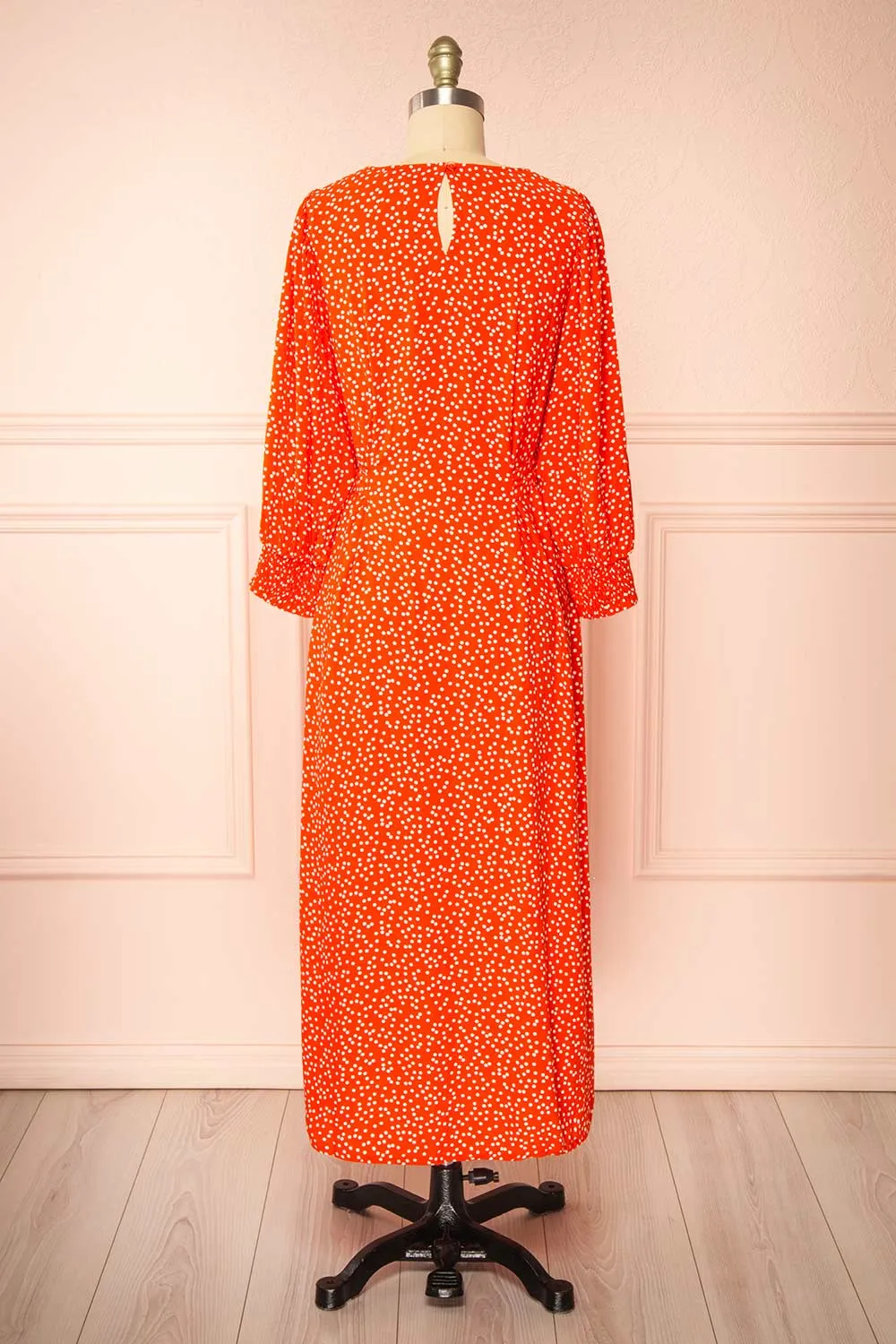 Laureanne | Red Polka Dot Belted Midi Dress sold by Boutique 1861 product image thumbnail 5