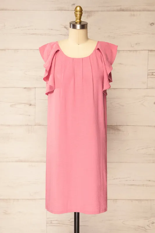 Aaron Pink | Straight Short Dress sold by Boutique 1861