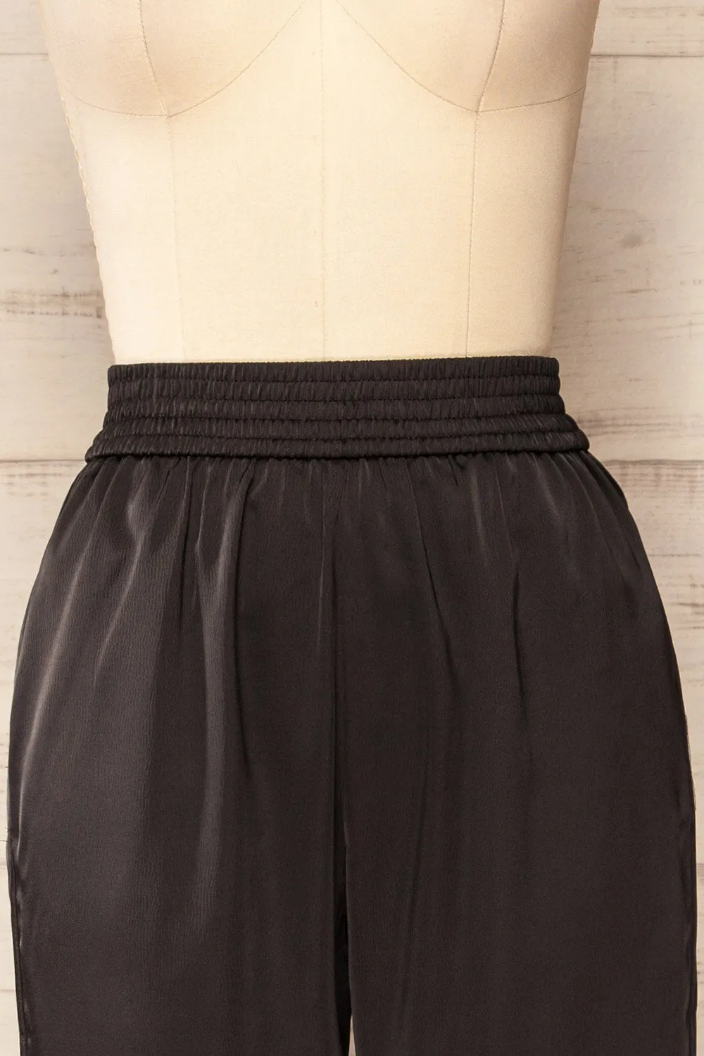 Oshawa | Straight Leg Satin Pants w/ Elastic Waist sold by Boutique 1861 product image thumbnail 2