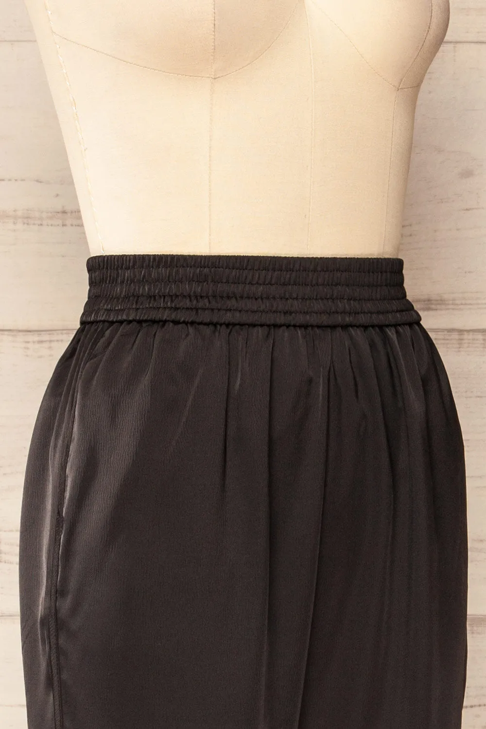 Oshawa | Straight Leg Satin Pants w/ Elastic Waist sold by Boutique 1861 product image thumbnail 4