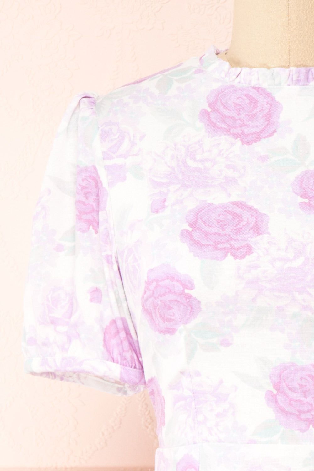 Vanamo | Floral Puffy Sleeve Short Dress sold by Boutique 1861 product image thumbnail 4