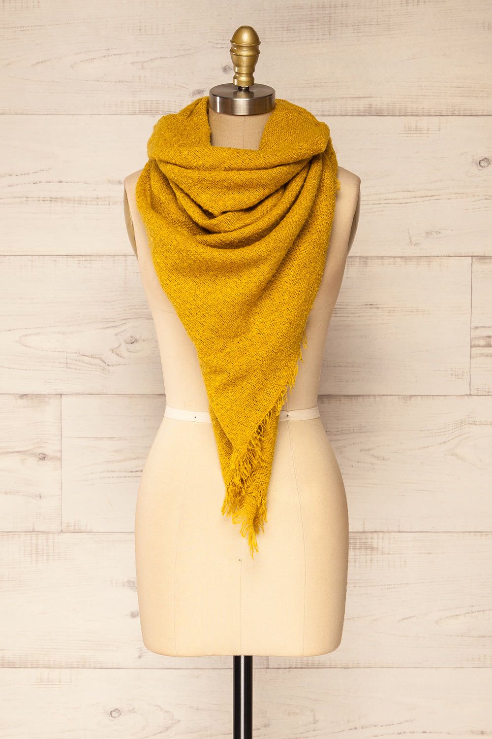 Mohaire Yellow | Soft Knit Scarf sold by Boutique 1861 product image thumbnail 5