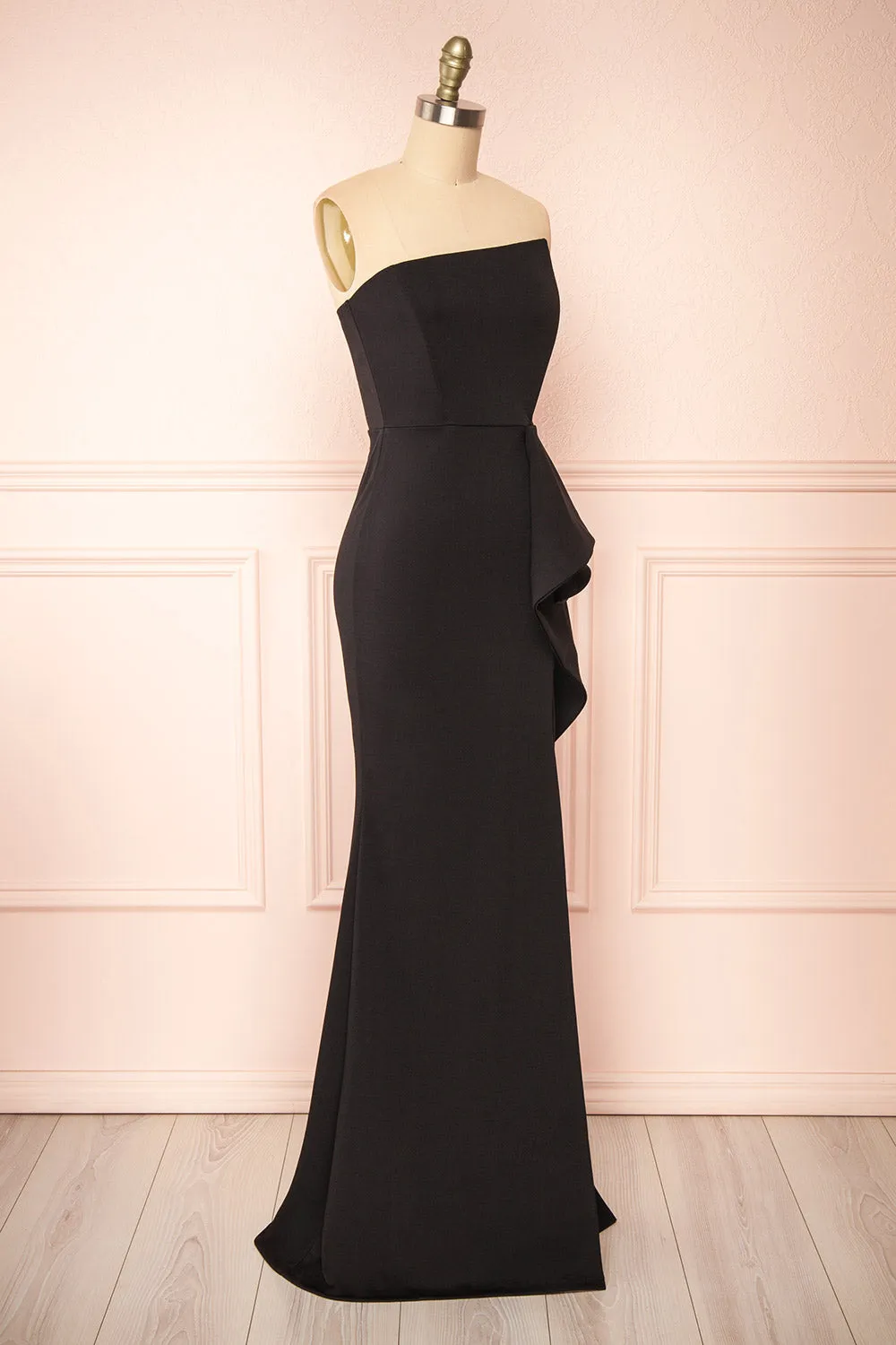Ursuli Black | Strapless Maxi Dress w/ Side Slit sold by Boutique 1861 product image thumbnail 4