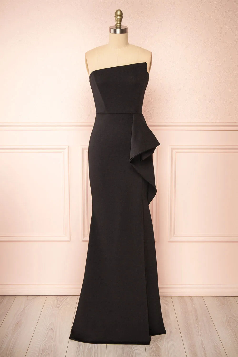Ursuli Black | Strapless Maxi Dress w/ Side Slit sold by Boutique 1861