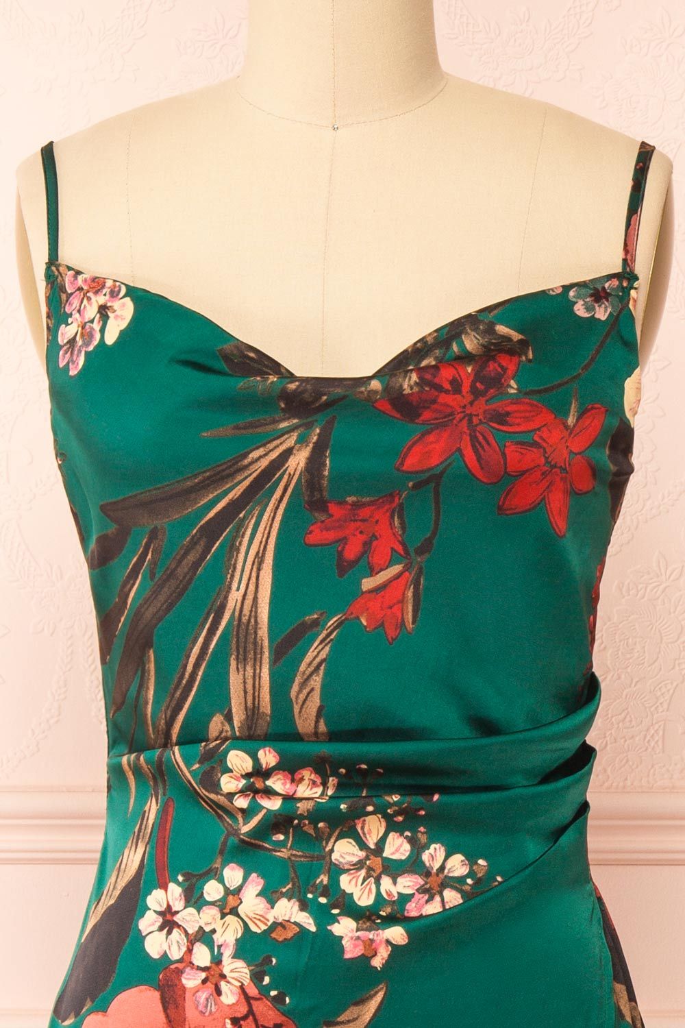 Annelise Green | Cowl Neck Floral Midi Dress sold by Boutique 1861 product image thumbnail 2