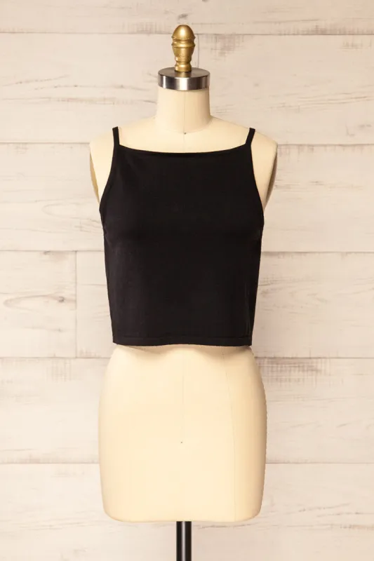 Rovethym | Black Straight Cut Tank Top sold by Boutique 1861