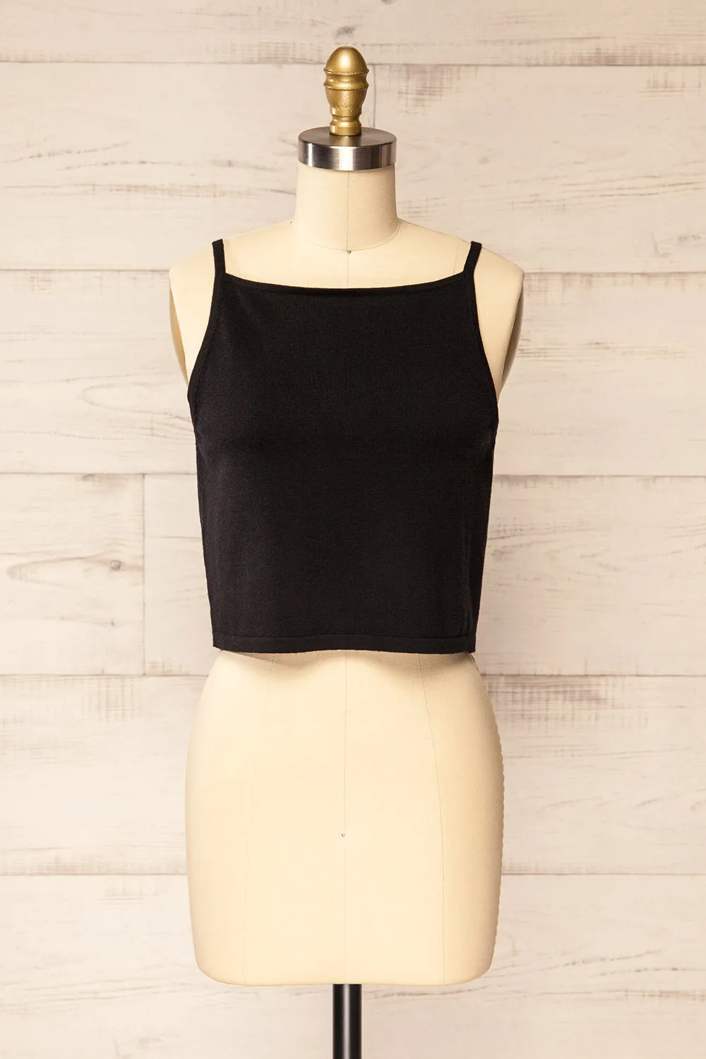Rovethym | Black Straight Cut Tank Top sold by Boutique 1861