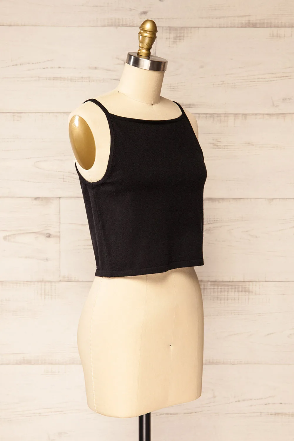 Rovethym | Black Straight Cut Tank Top sold by Boutique 1861 product image thumbnail 3