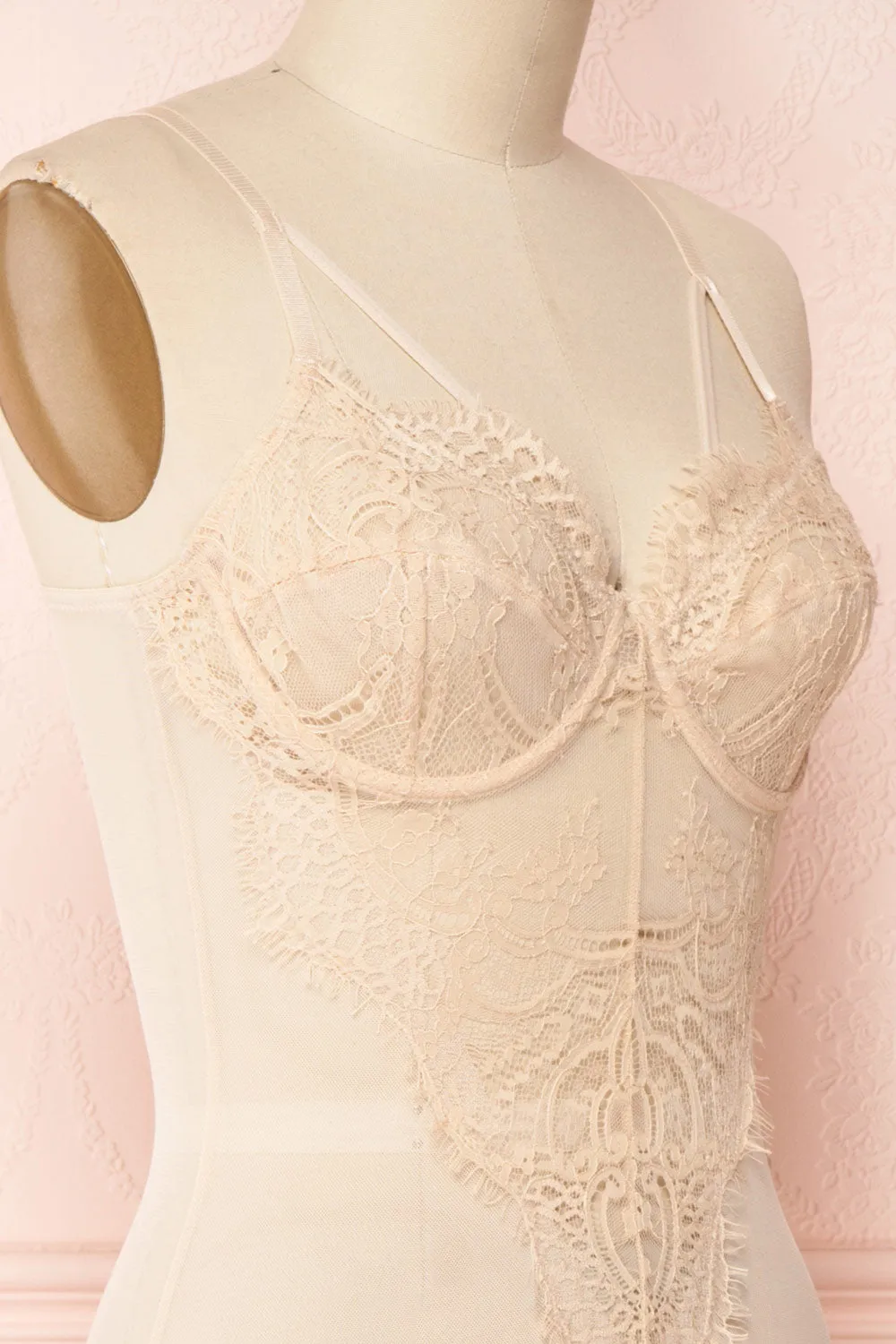 Ebetsu | Beige Lace bodysuit sold by Boutique 1861 product image thumbnail 4