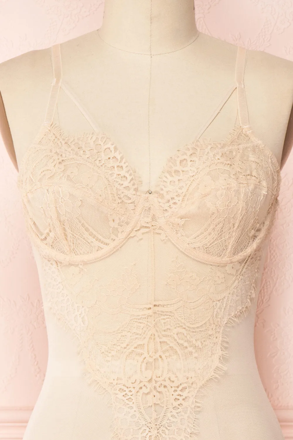 Ebetsu | Beige Lace bodysuit sold by Boutique 1861 product image thumbnail 2