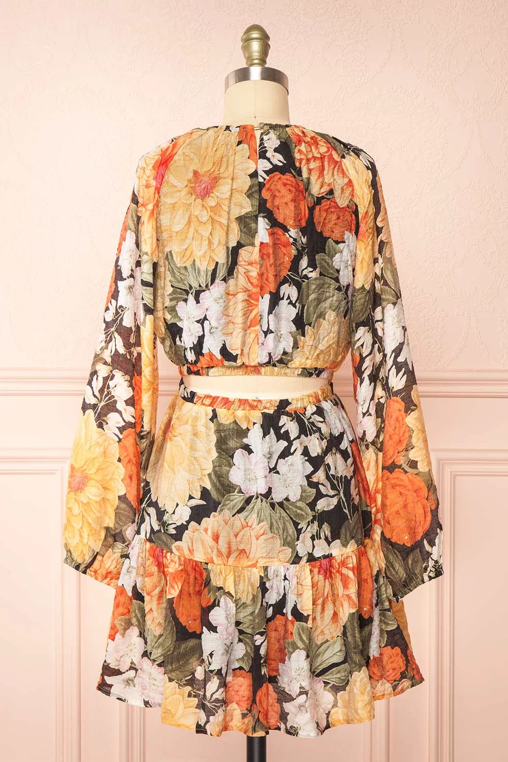 Zelaraine | Short Floral Dress w/ Long Sleeves sold by Boutique 1861 product image thumbnail 5