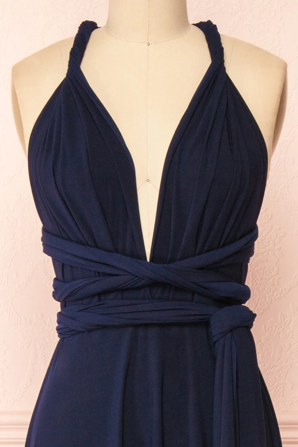Violaine Navy | Convertible Maxi Dress sold by Boutique 1861 product image thumbnail 3