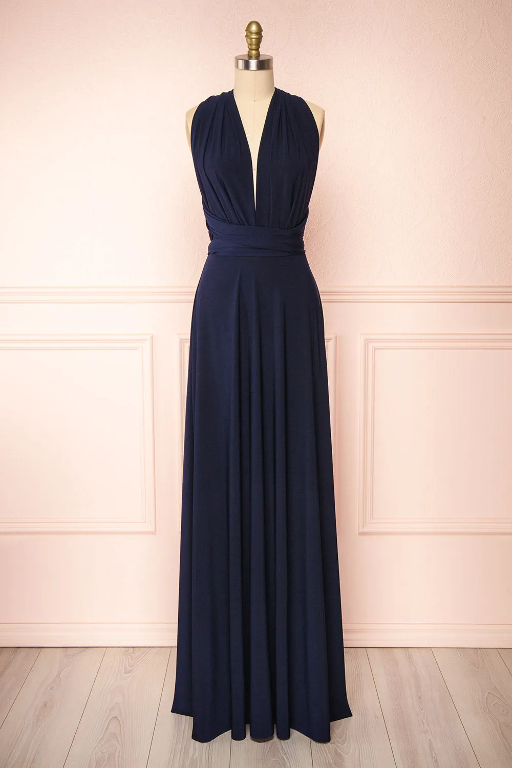 Violaine Navy | Convertible Maxi Dress sold by Boutique 1861