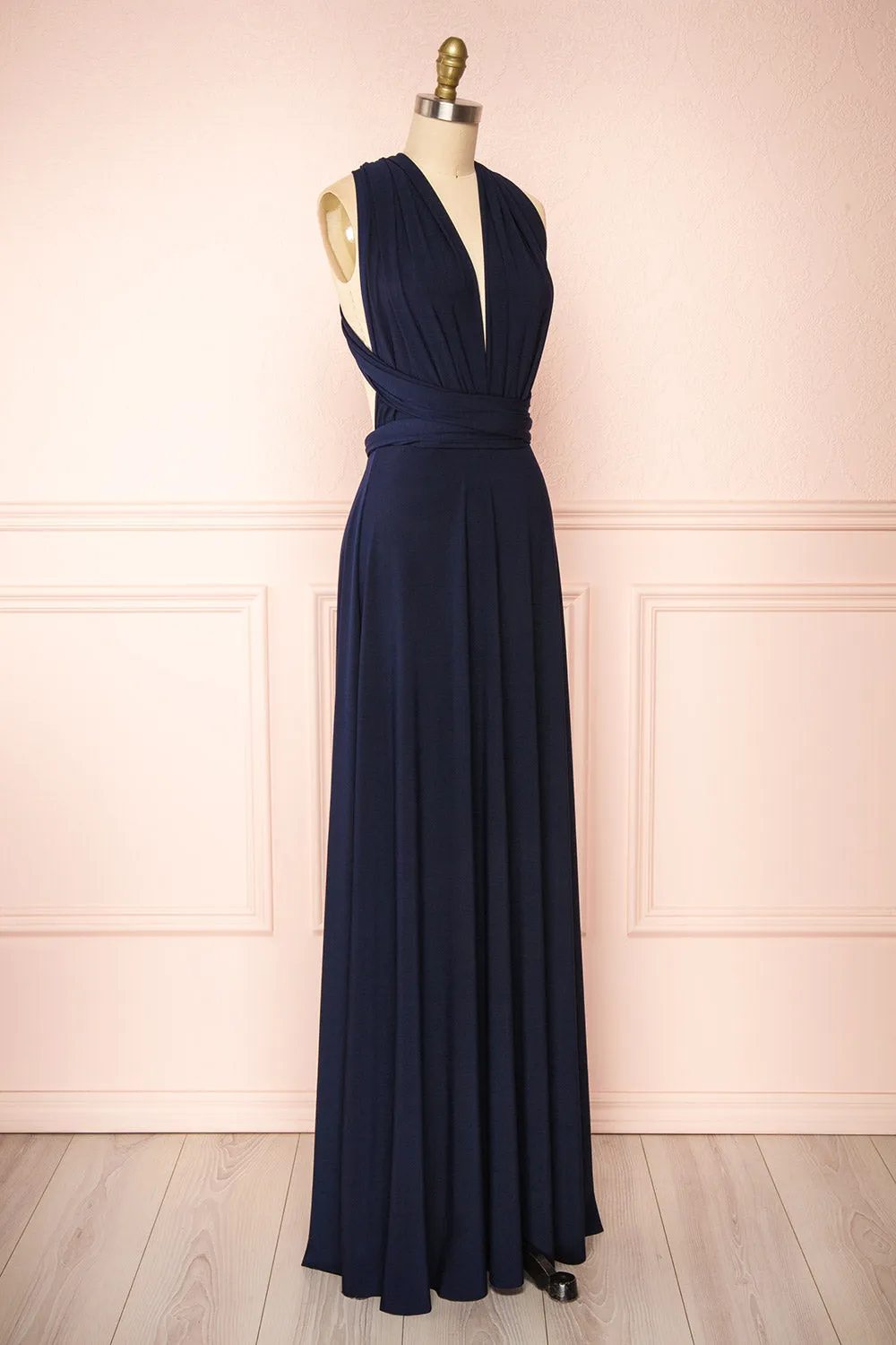 Violaine Navy | Convertible Maxi Dress sold by Boutique 1861 product image thumbnail 5
