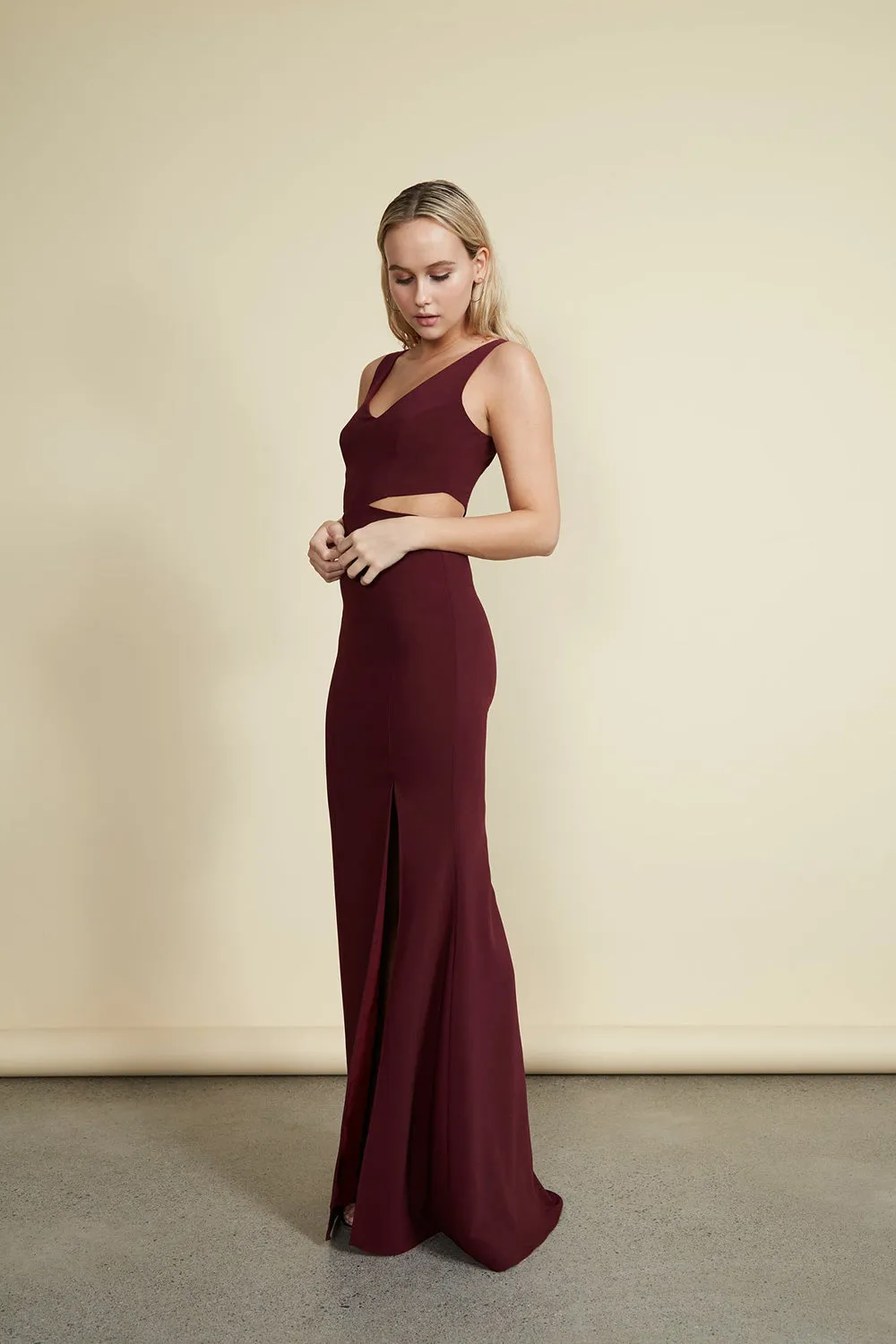 Kiira Burgundy | Mermaid Gown sold by Boutique 1861 product image thumbnail 2