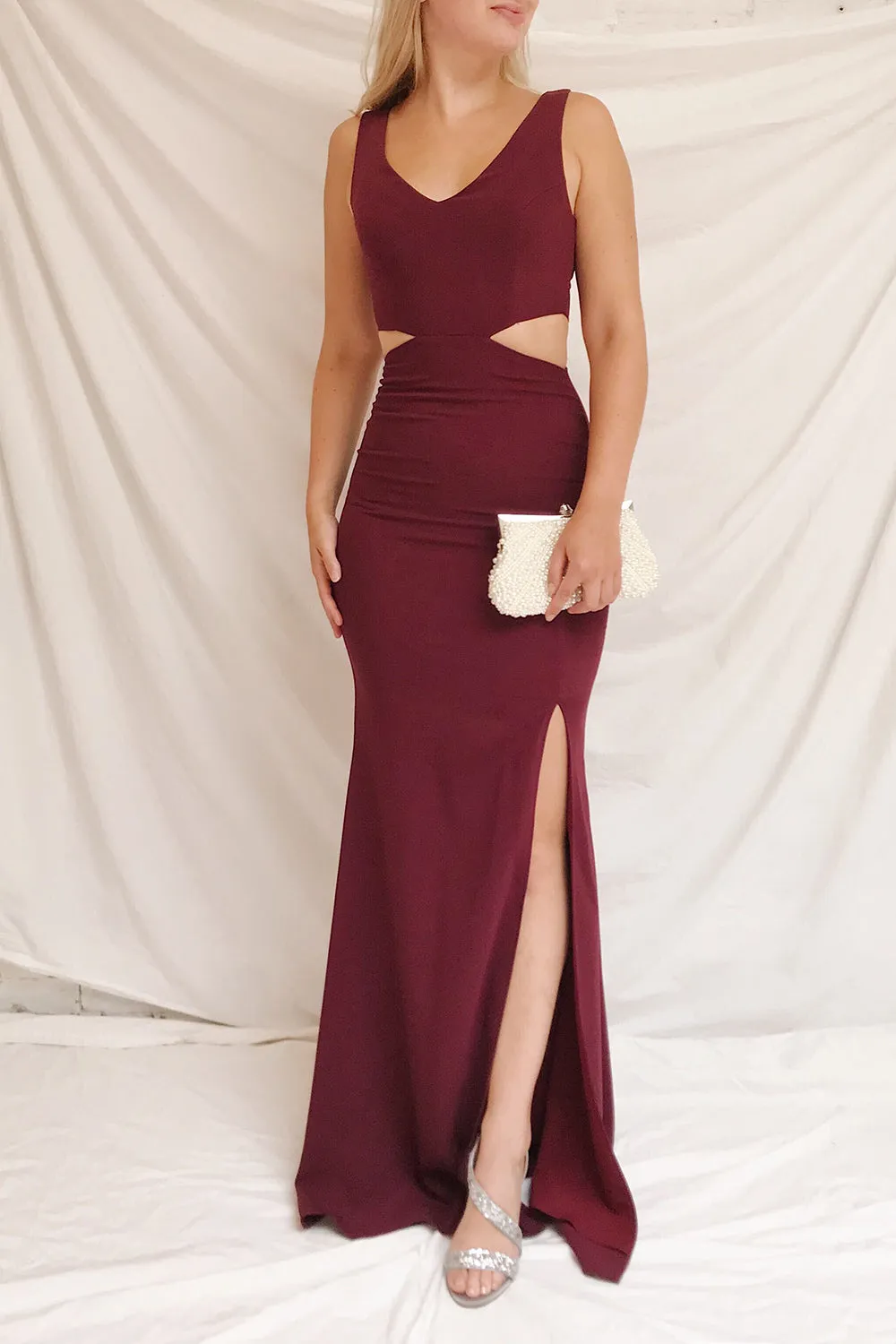 Kiira Burgundy | Mermaid Gown sold by Boutique 1861 product image thumbnail 3