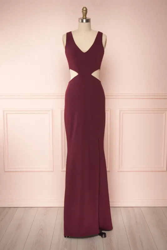 Kiira Burgundy | Mermaid Gown sold by Boutique 1861