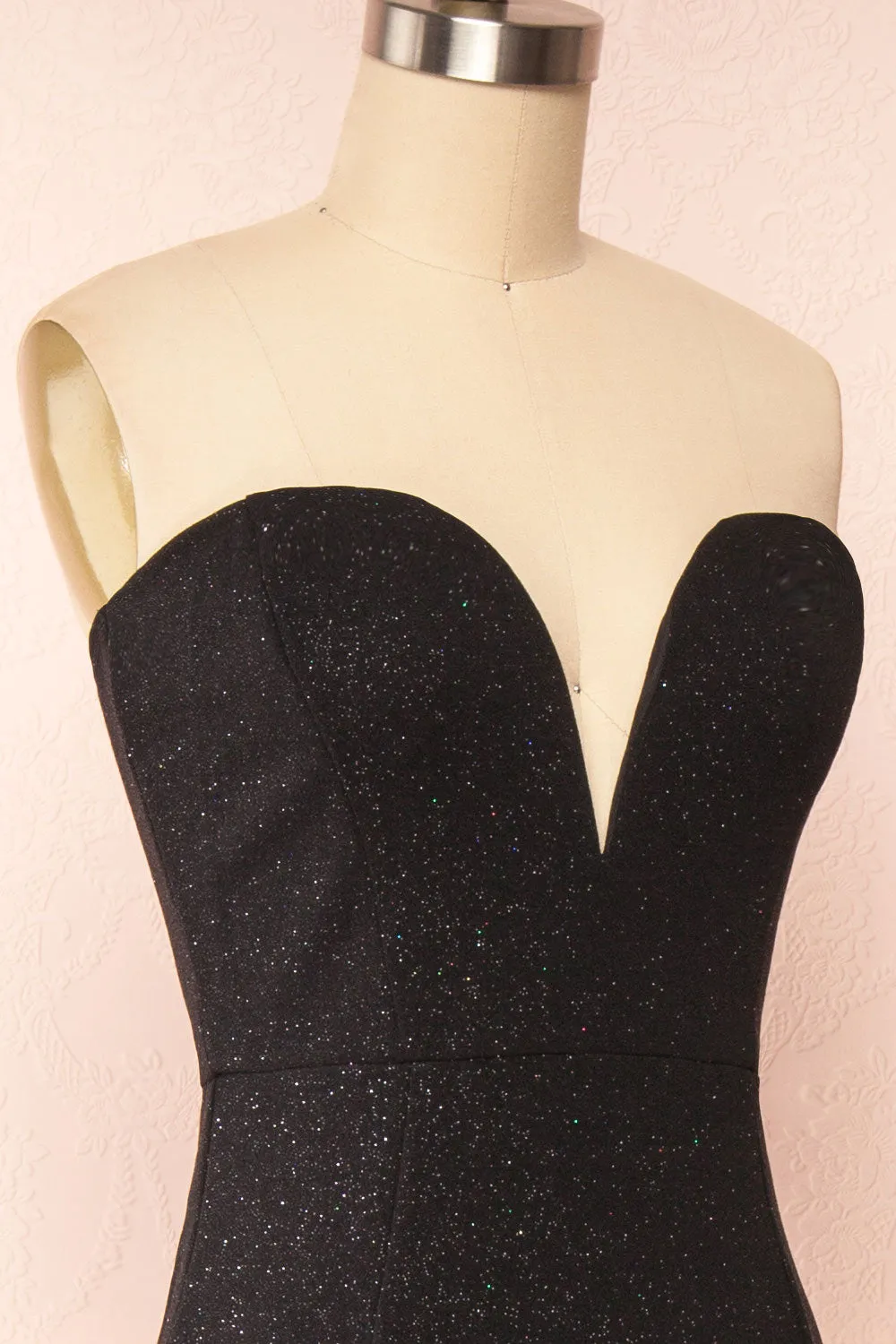 Norcia Black | Shimmery Bustier Mermaid Maxi Dress sold by Boutique 1861 product image thumbnail 4