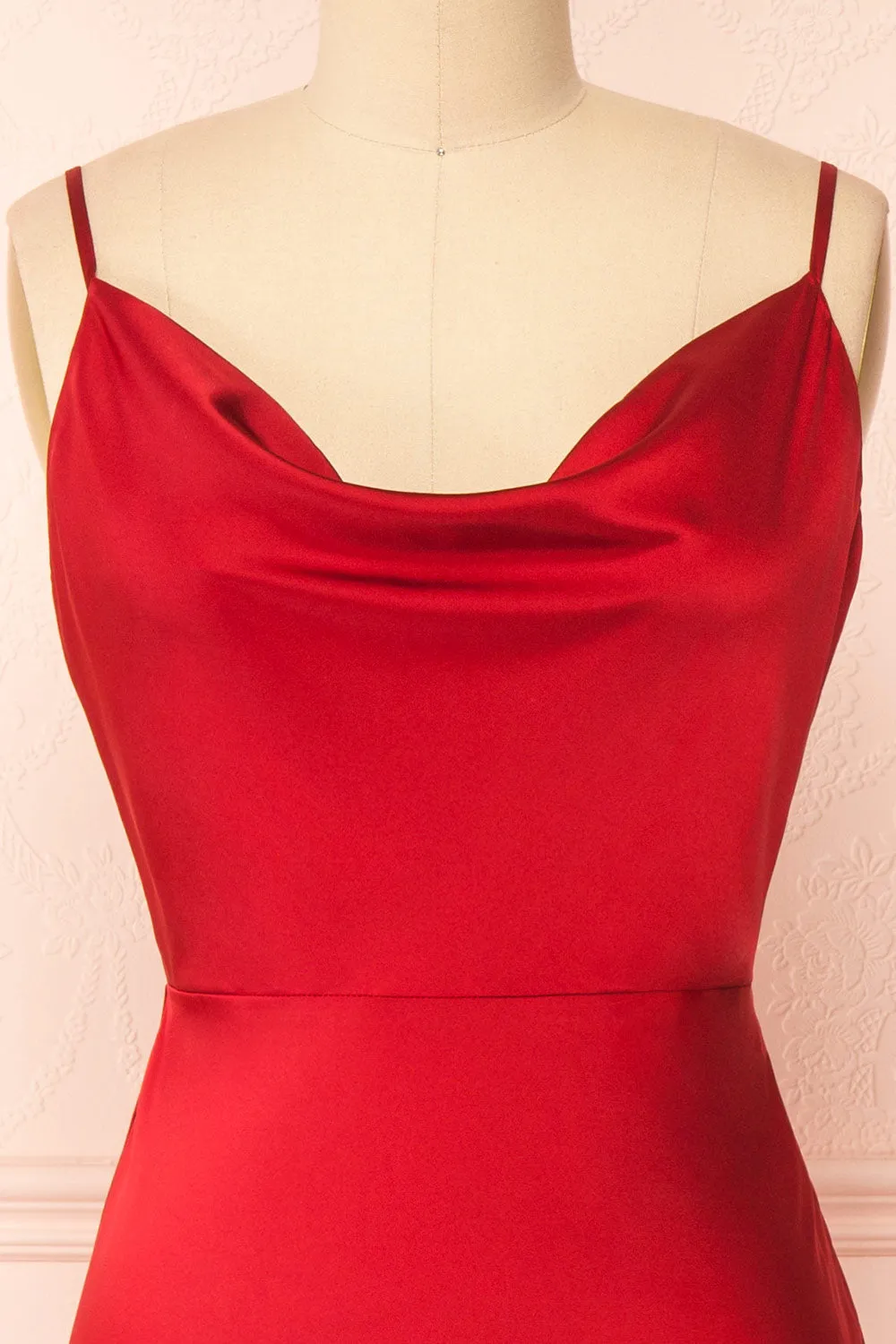 Tarah | Midi Cowl Neck Satin Dress sold by Boutique 1861 product image thumbnail 3