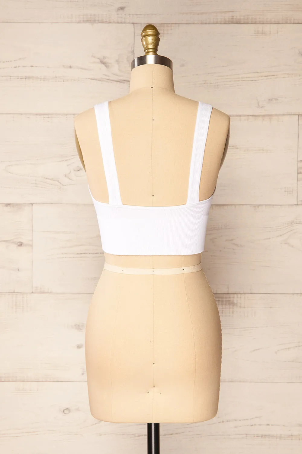 Vaugneray White | Cropped Ribbed Cami sold by Boutique 1861 product image thumbnail 5
