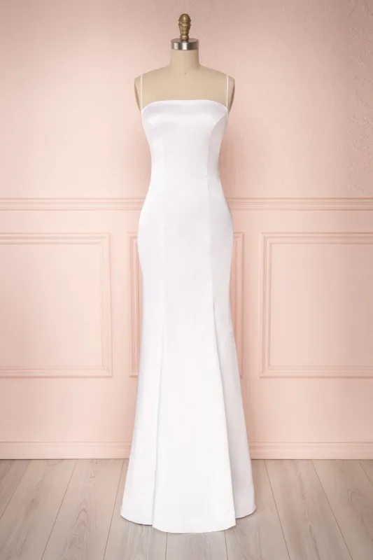 Naomie Ivory | Silky Mermaid Gown sold by Boutique 1861