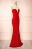 Norcia Red | Shimmery Bustier Mermaid Maxi Dress sold by Boutique 1861
