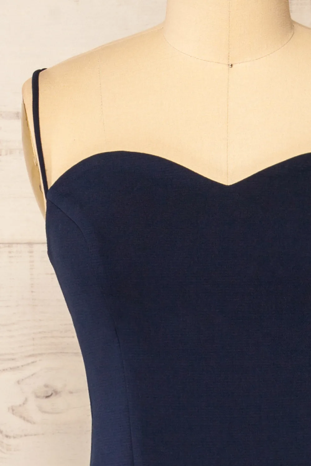 Miira Navy | Fitted Midi Dress w/ Sweetheart Neckline sold by Boutique 1861 product image thumbnail 3