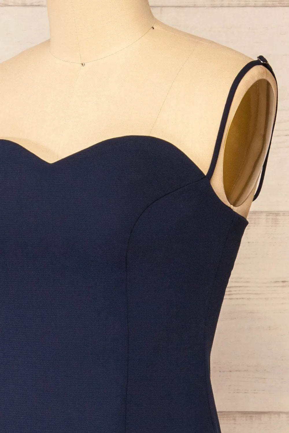 Miira Navy | Fitted Midi Dress w/ Sweetheart Neckline sold by Boutique 1861 product image thumbnail 5