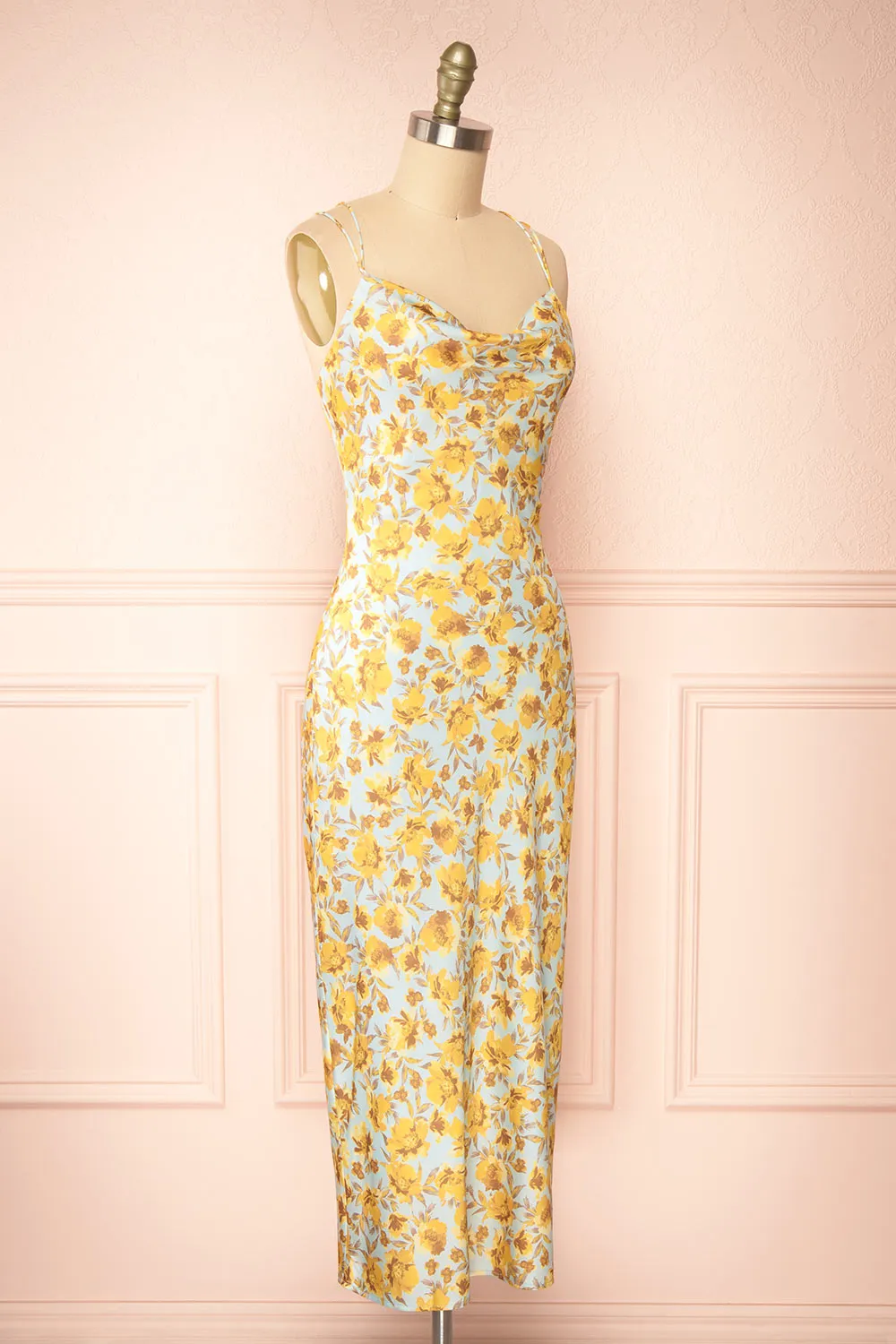 Dayna | Cowl Neck Floral Midi Dress sold by Boutique 1861 product image thumbnail 4