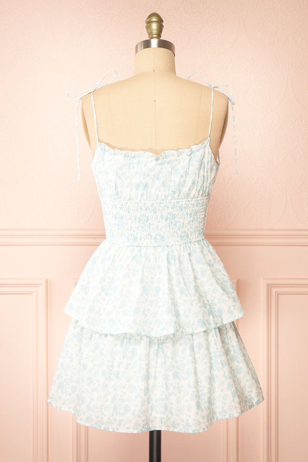 Operetta | White Short Dress w/ Floral Pattern sold by Boutique 1861 product image thumbnail 5