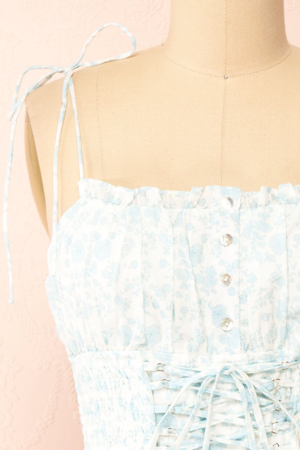 Operetta | White Short Dress w/ Floral Pattern sold by Boutique 1861 product image thumbnail 2