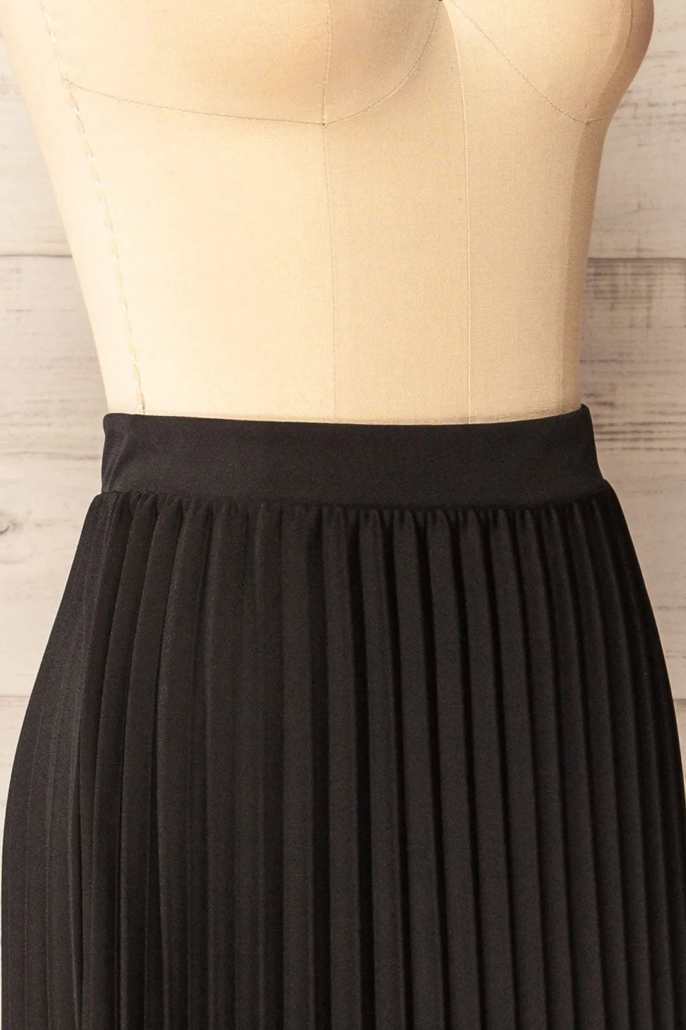 Vaduz Black | Pleated Maxi Skirt sold by Boutique 1861 product image thumbnail 4