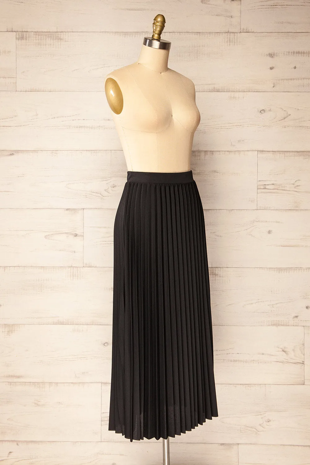 Vaduz Black | Pleated Maxi Skirt sold by Boutique 1861 product image thumbnail 3