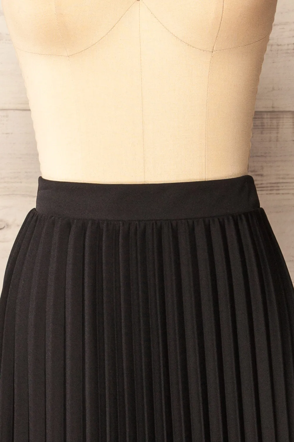 Vaduz Black | Pleated Maxi Skirt sold by Boutique 1861 product image thumbnail 2