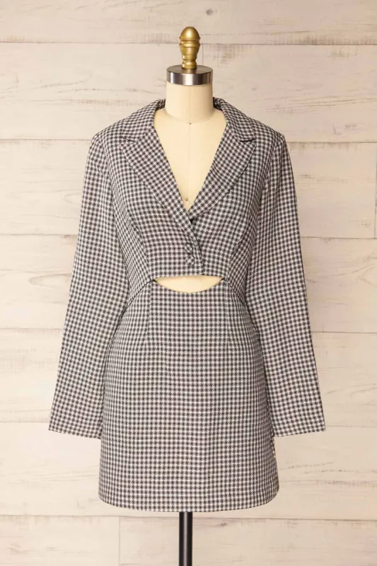 Worcester | Short Gingham Blazer Dress sold by Boutique 1861