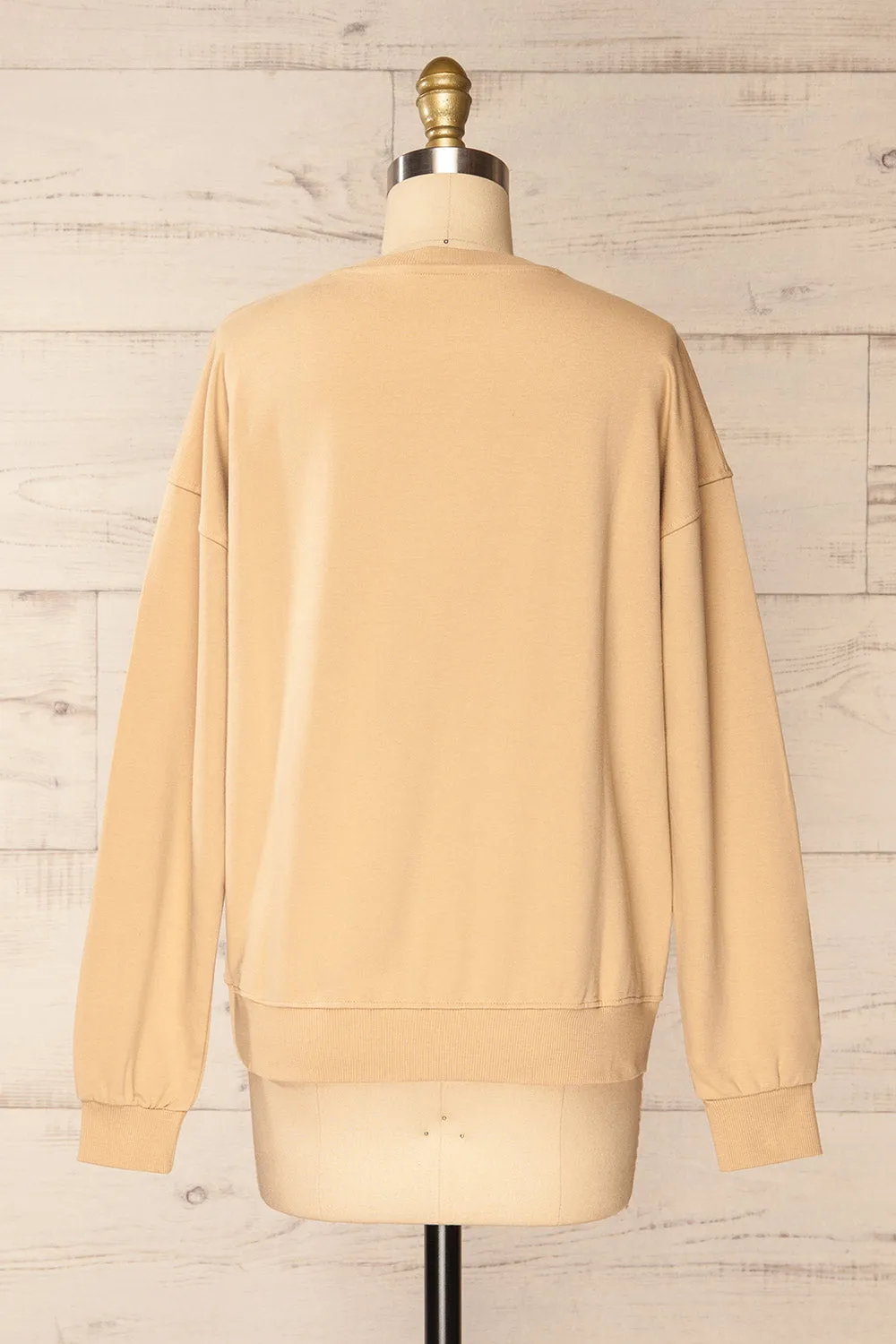 Pittsburgh | Beige Crewneck Sweatshirt w/ Cat Print sold by Boutique 1861 product image thumbnail 5