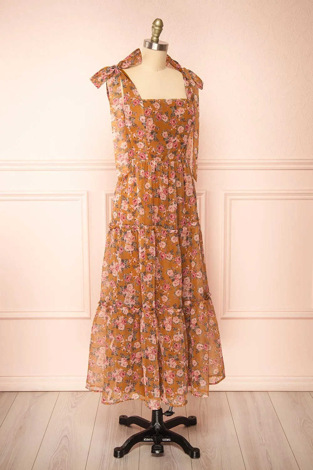 Orilee | Floral A-Line Midi Dress sold by Boutique 1861 product image thumbnail 3