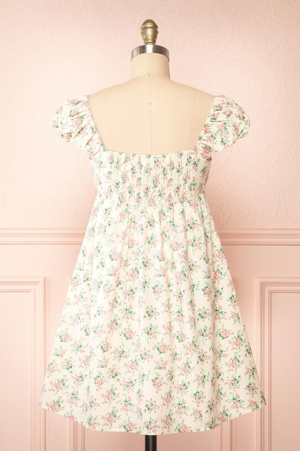 Junia | Short Floral Babydoll Dress w/ Bow sold by Boutique 1861 product image thumbnail 5