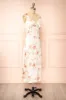 Charlize | Floral Satin Midi Dress sold by Boutique 1861