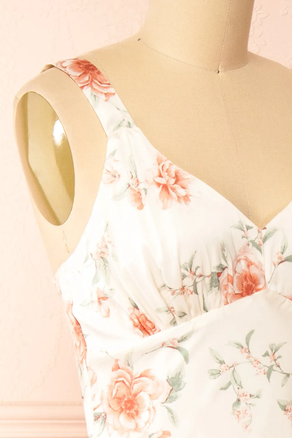 Charlize | Floral Satin Midi Dress sold by Boutique 1861 product image thumbnail 4